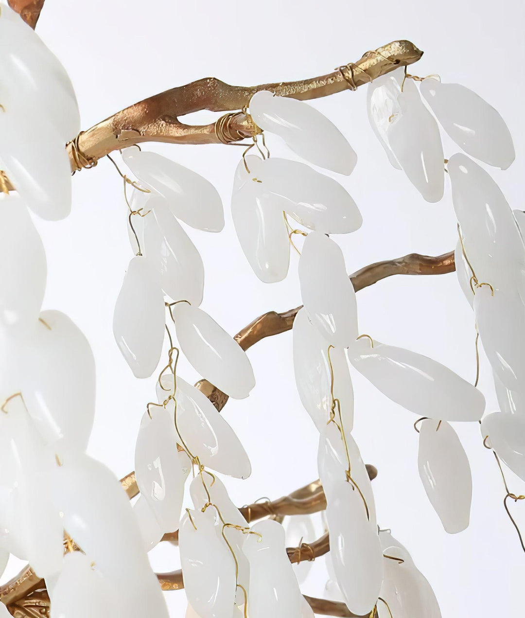 White Jade Branch Brass Chandelier - Vakkerlight