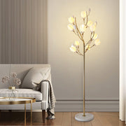 White Porcelain Magnolia Floor Lamp - Vakkerlight