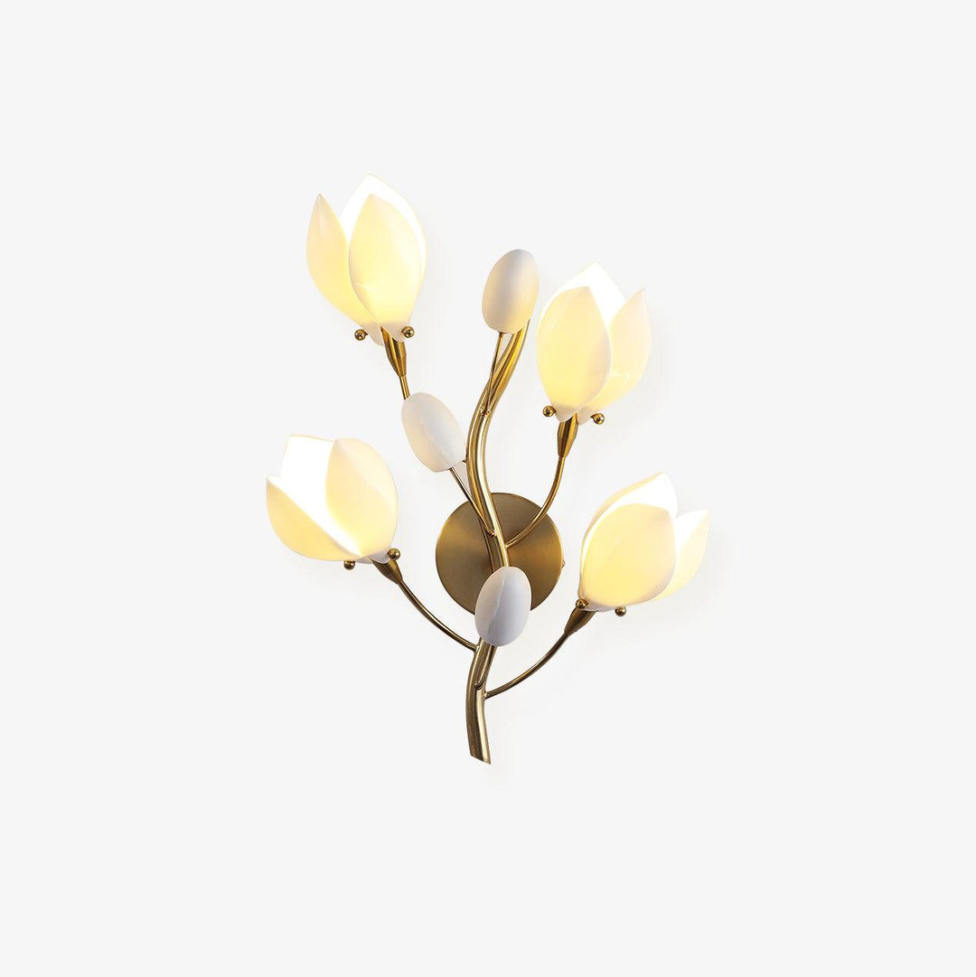 White Porcelain Magnolia Wall Lamp - Vakkerlight