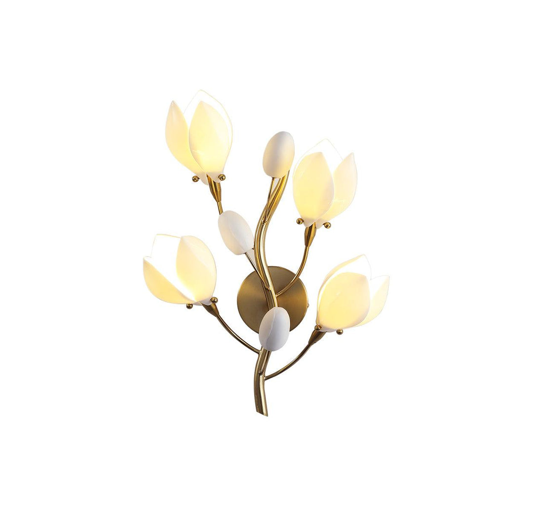 White Porcelain Magnolia Wall Lamp - Vakkerlight