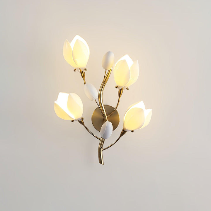 White Porcelain Magnolia Wall Lamp - Vakkerlight