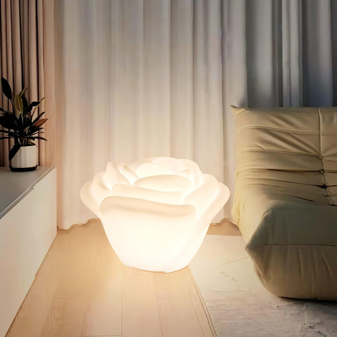 White Rose Shaped LED Table Lamp - Vakkerlight