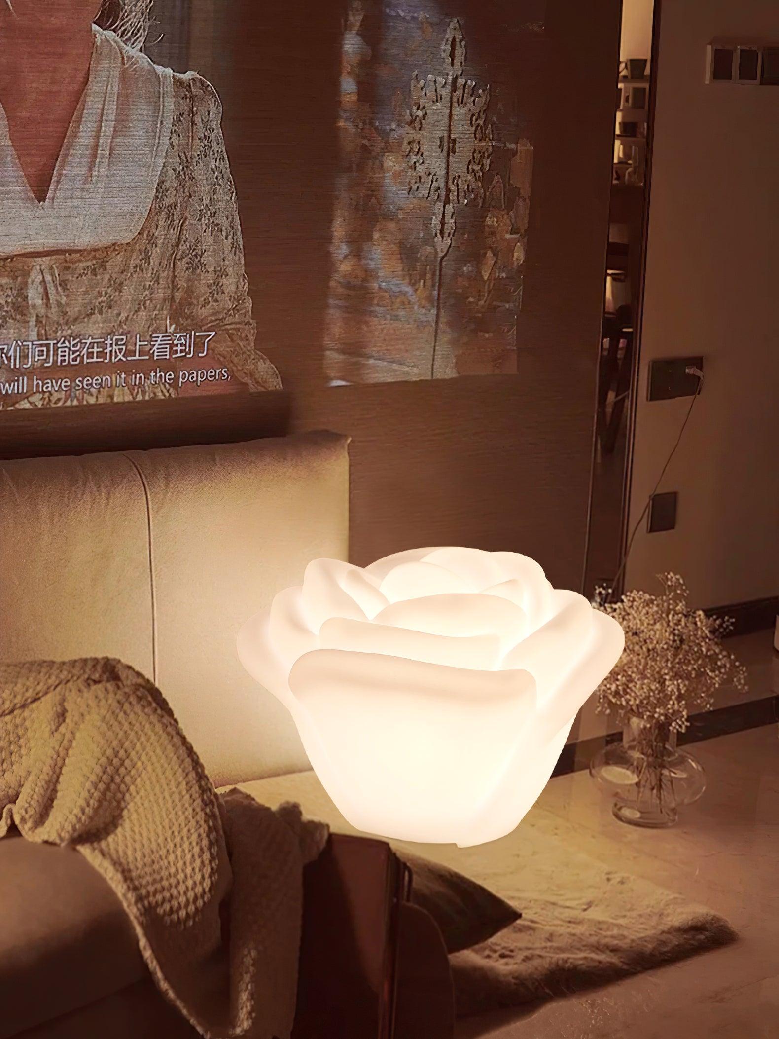 White Rose Shaped LED Table Lamp – Vakkerlight
