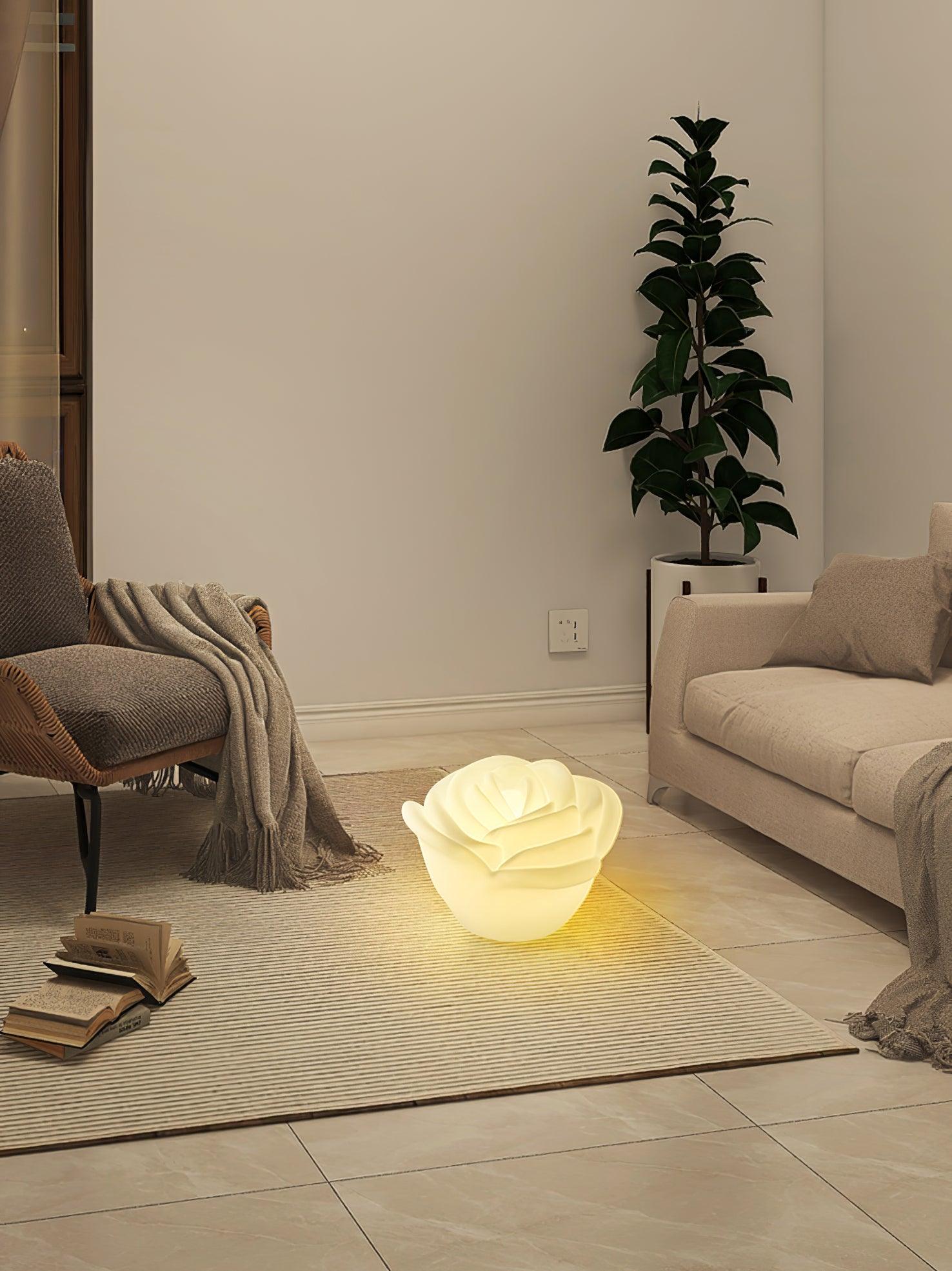 White Rose Shaped LED Table Lamp – Vakkerlight