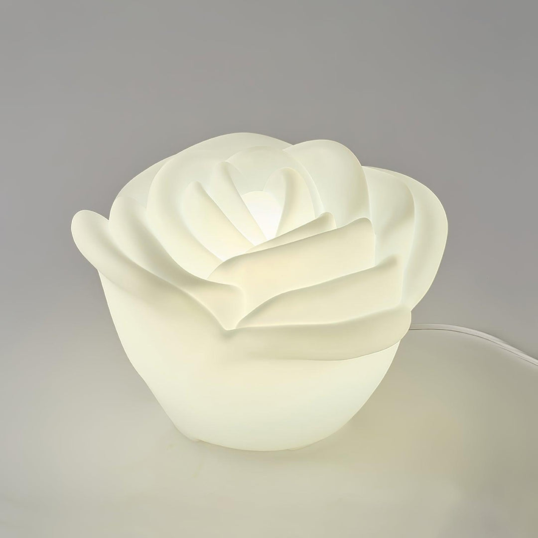 White Rose Shaped LED Table Lamp - Vakkerlight