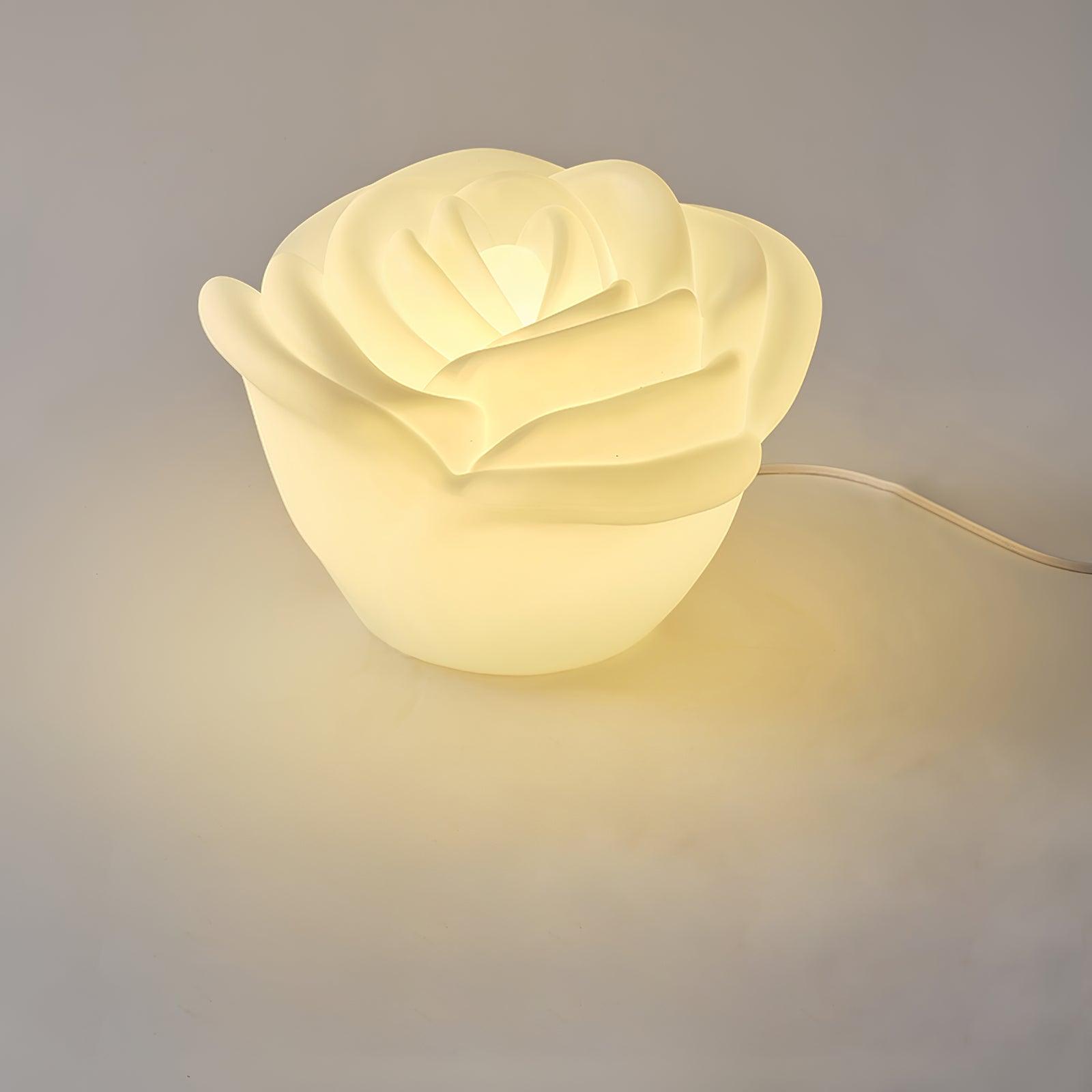 White Rose Shaped LED Table Lamp – Vakkerlight