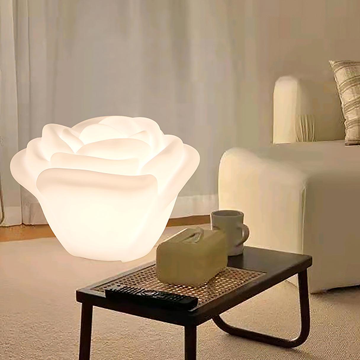 White Rose Shaped LED Table Lamp – Vakkerlight