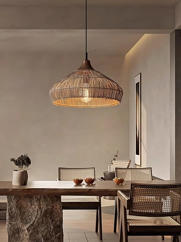 Wicker Rattan Pendant Light - Vakkerlight