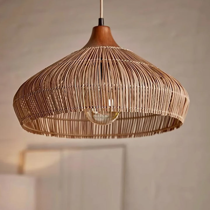 Wicker Rattan Pendant Light - Vakkerlight