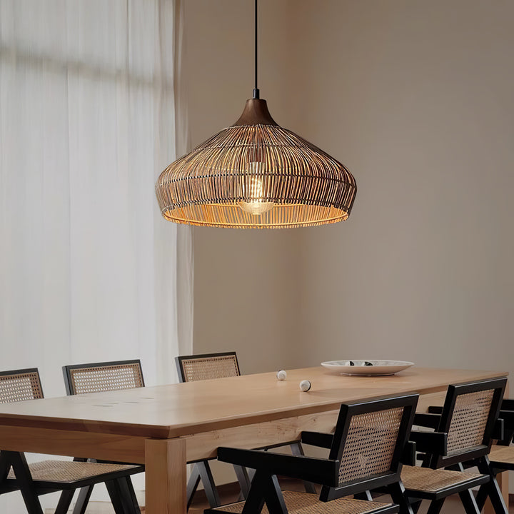 Wicker Rattan Pendant Light - Vakkerlight