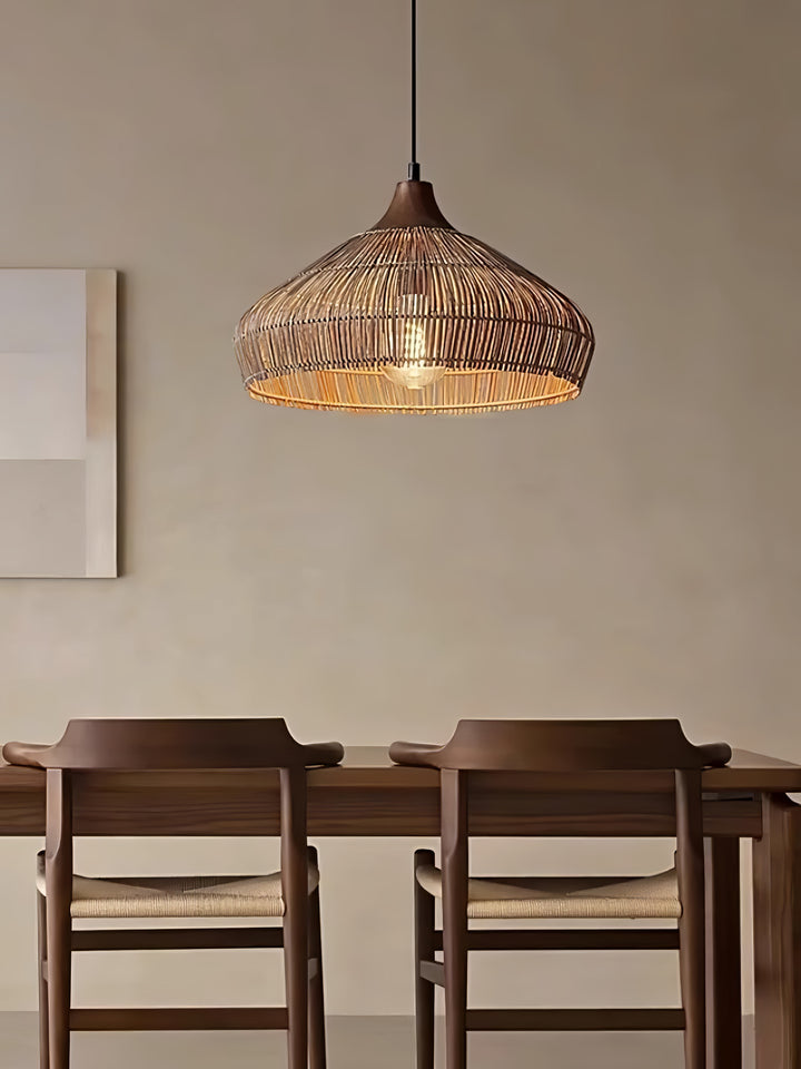 Wicker Rattan Pendant Light - Vakkerlight