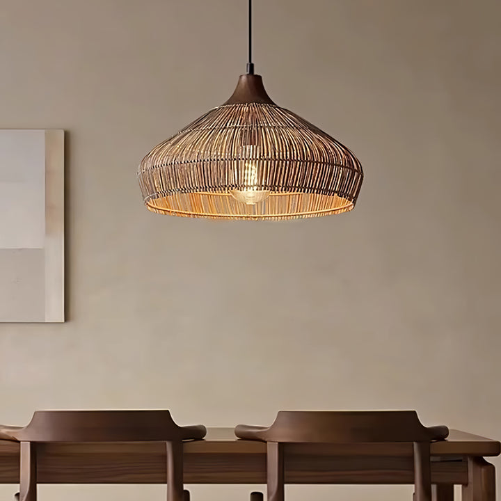 Wicker Rattan Pendant Light - Vakkerlight