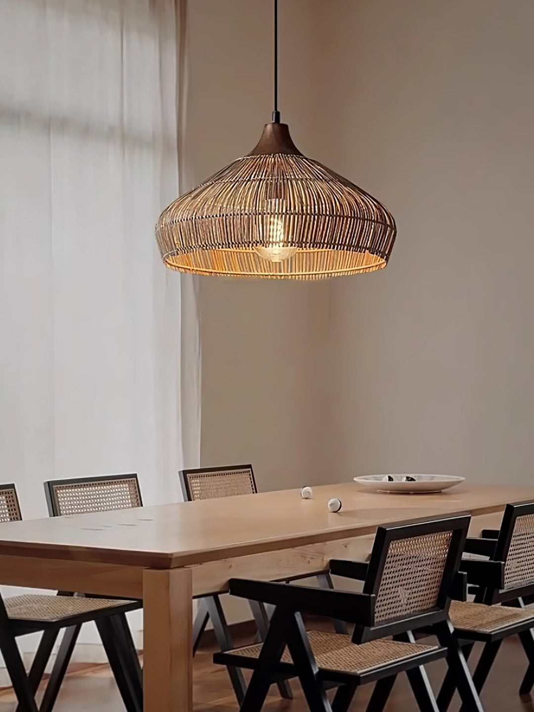 Wicker Rattan Pendant Light - Vakkerlight