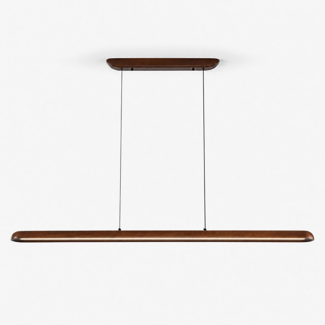 Wide Wood Linear Pendant Light - Vakkerlight