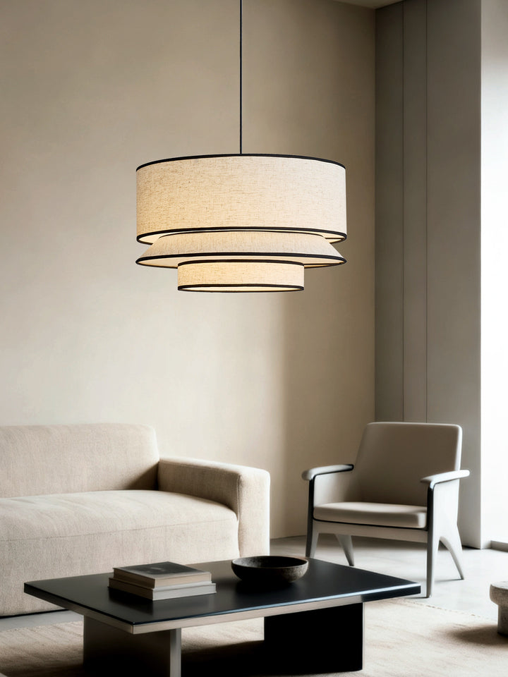 Willow Tiered Linen Pendant Lamp