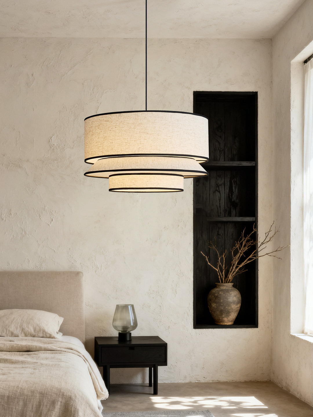 Willow Tiered Linen Pendant Lamp