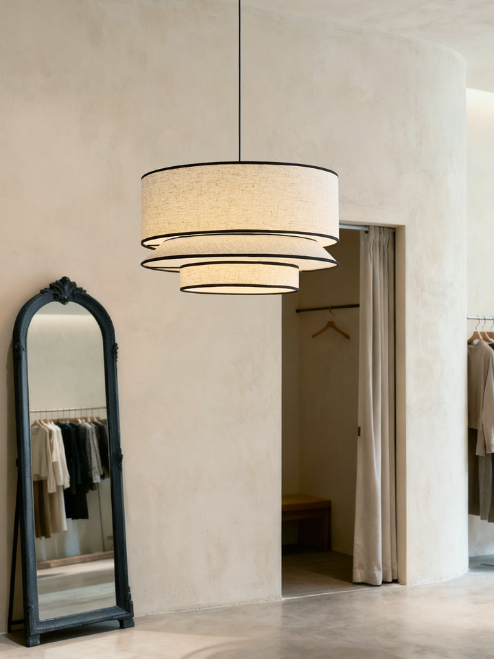 Willow Tiered Linen Pendant Lamp