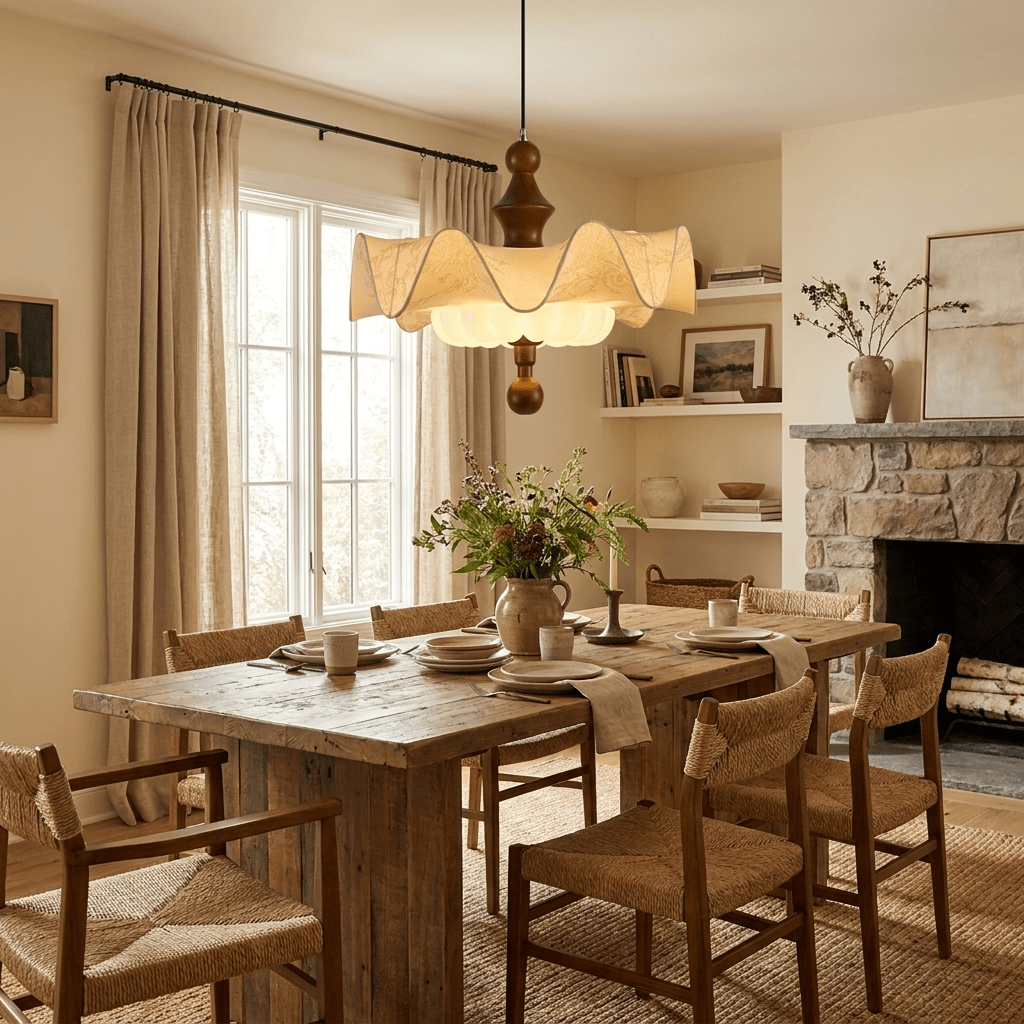 Willow Whisper Scalloped Pendant Lamp - Vakkerlight