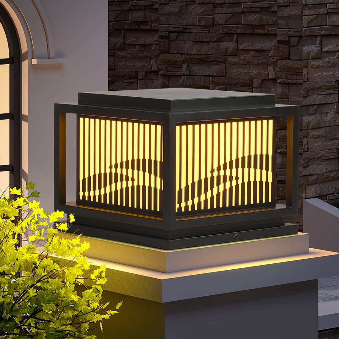 Window Grille Outdoor Post Light - Vakkerlight