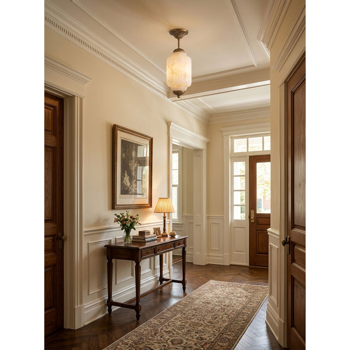 Luz de Montaje Plano Windsor Alabastro