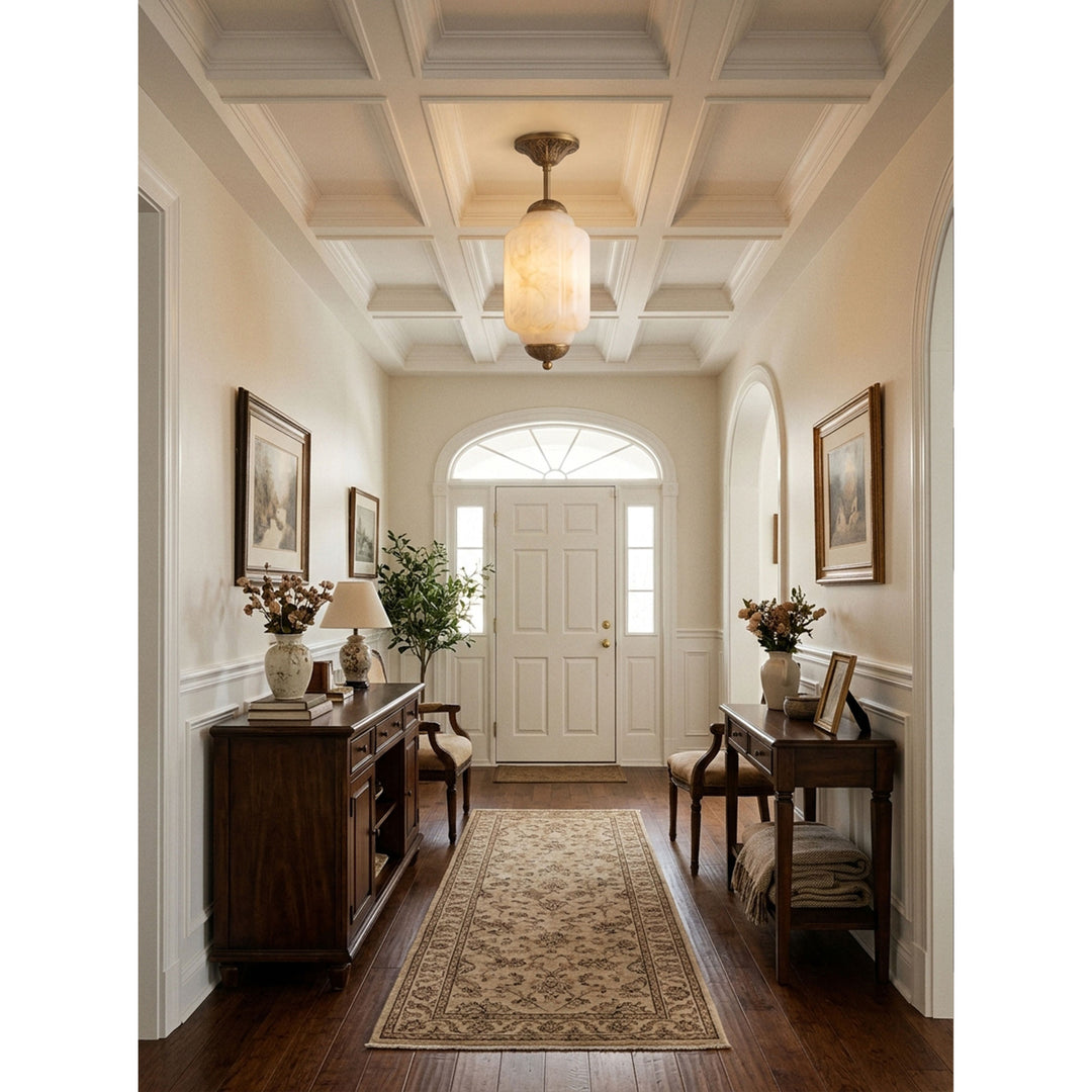 Luz de Montaje Plano Windsor Alabastro