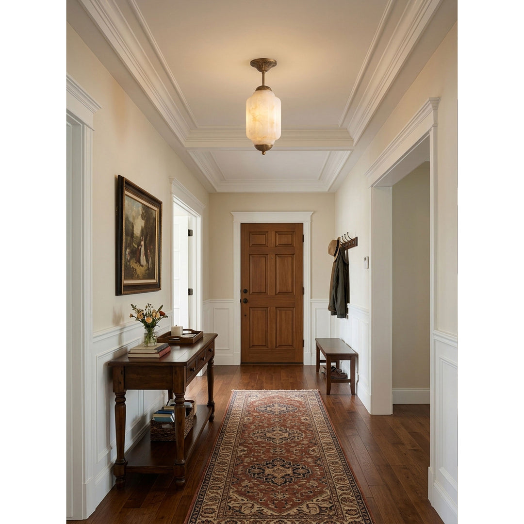 Luz de Montaje Plano Windsor Alabastro
