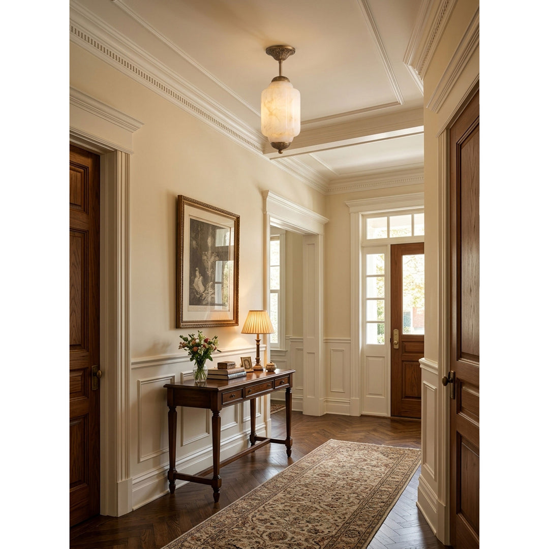 Luz de Montaje Plano Windsor Alabastro