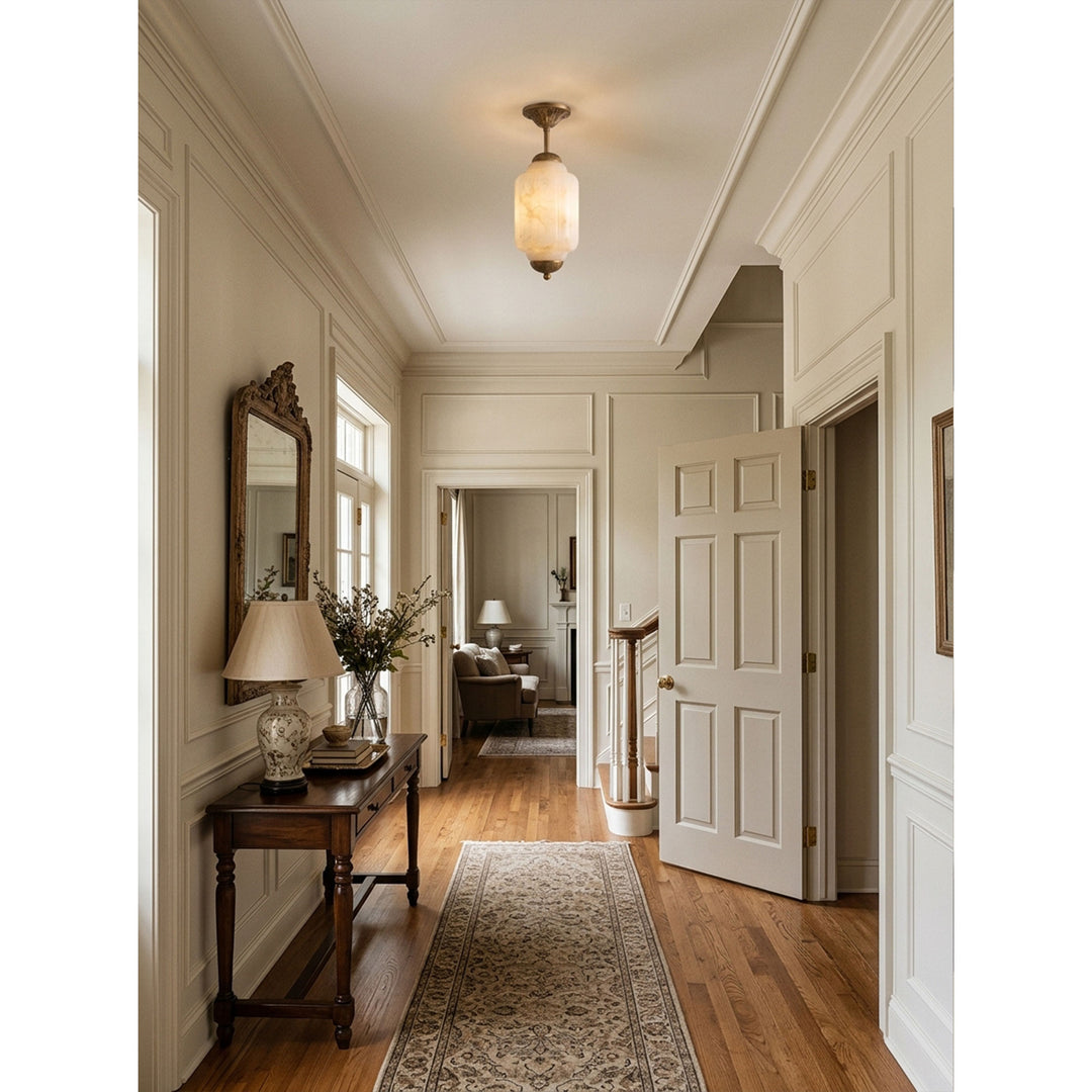 Luz de Montaje Plano Windsor Alabastro