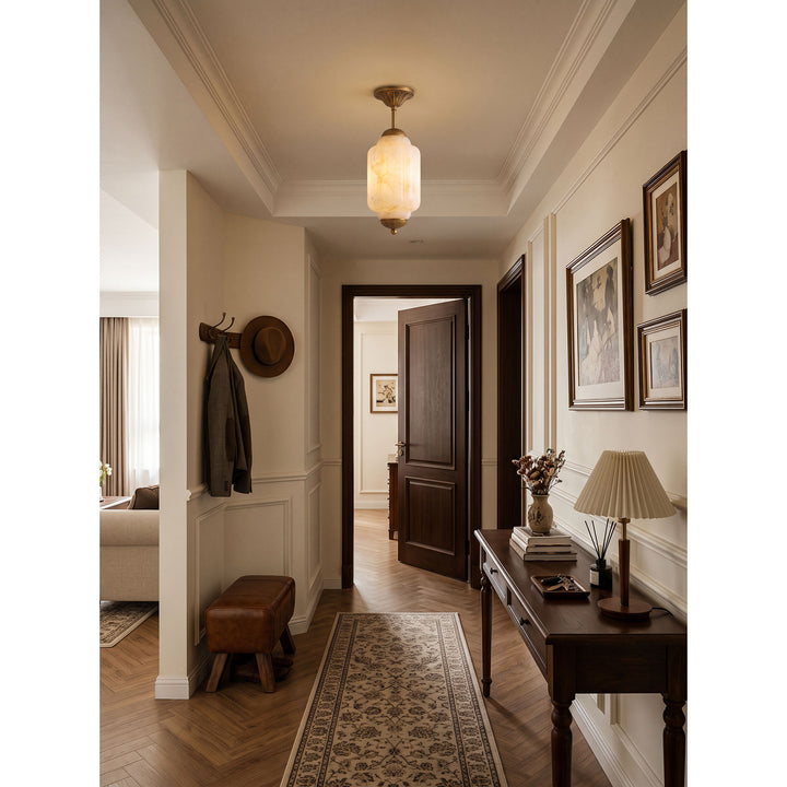 Luz de Montaje Plano Windsor Alabastro