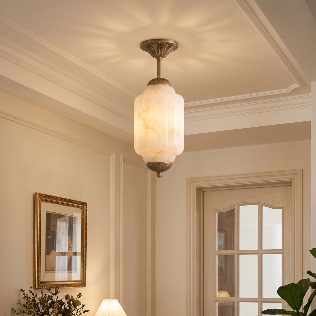 Luz de Montaje Plano Windsor Alabastro