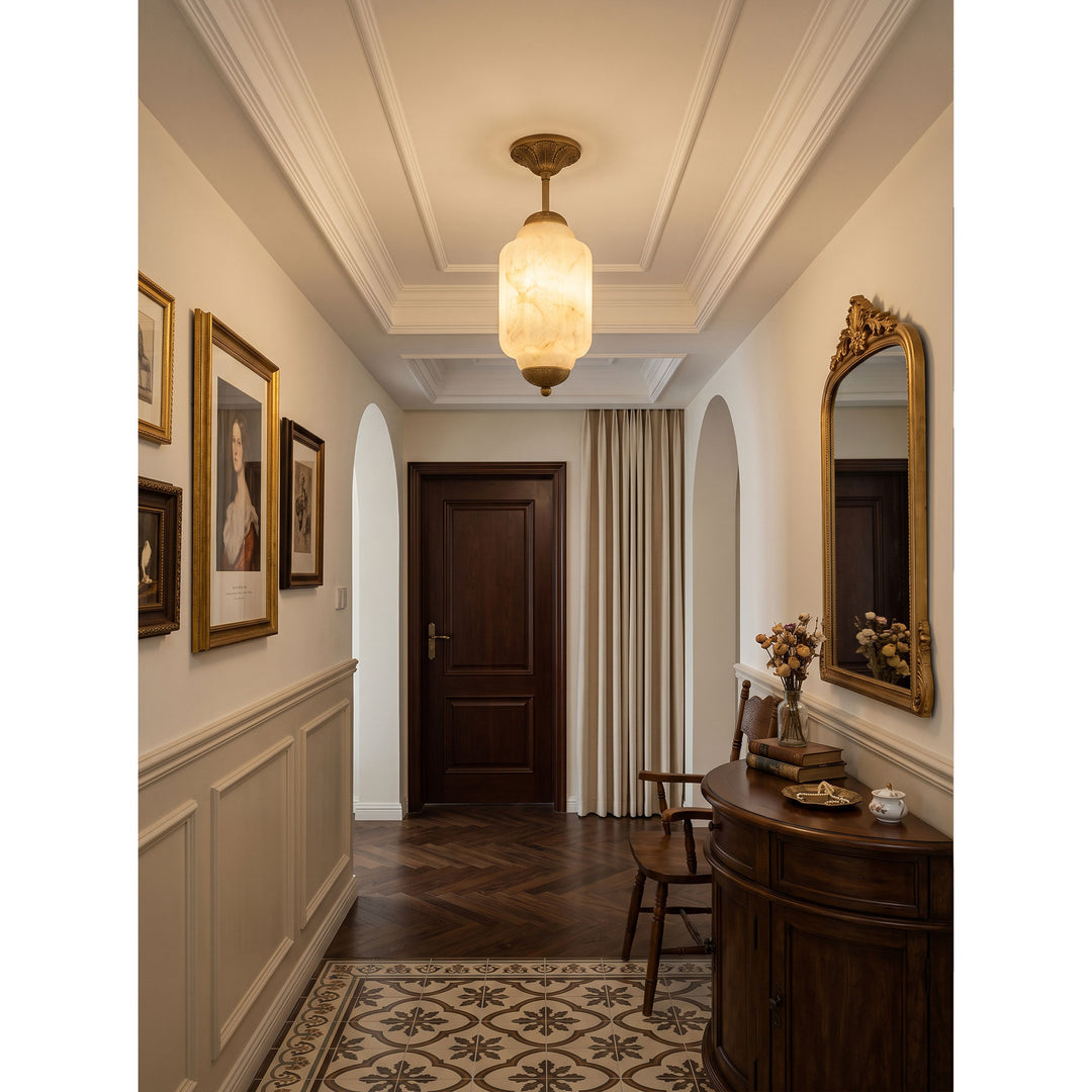 Luz de Montaje Plano Windsor Alabastro