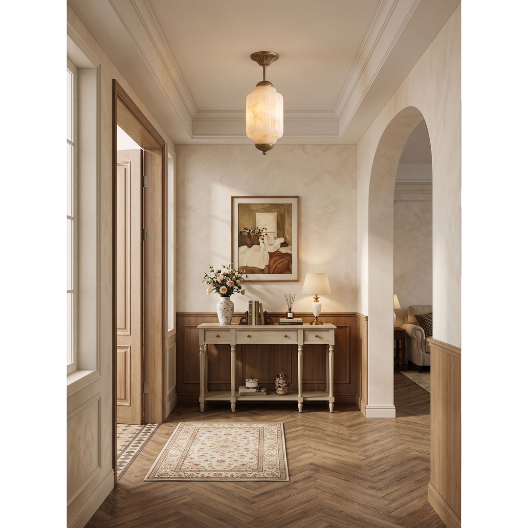 Luz de Montaje Plano Windsor Alabastro
