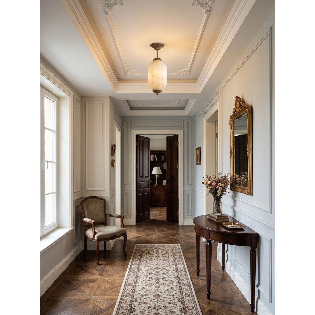 Luz de Montaje Plano Windsor Alabastro