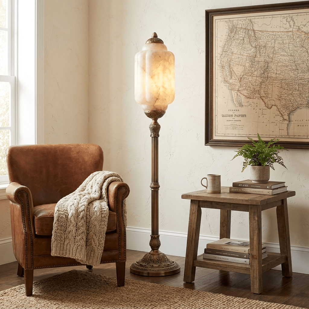 Windsor Alabaster Floor Lamp - Vakkerlight