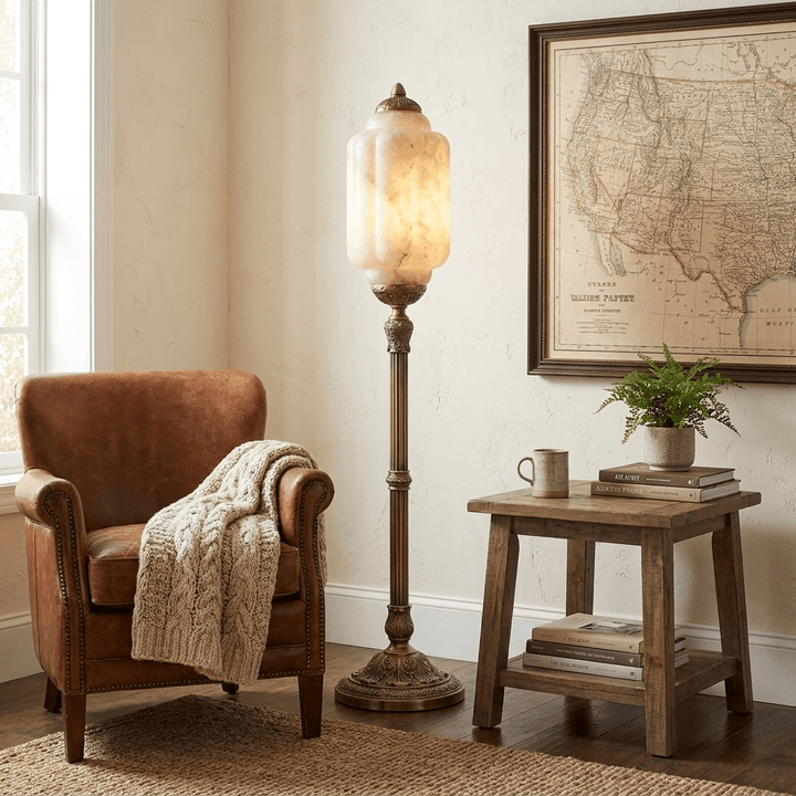 Windsor Alabaster Floor Lamp - Vakkerlight