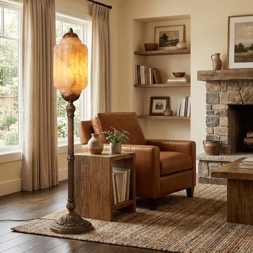 Windsor Alabaster Floor Lamp - Vakkerlight