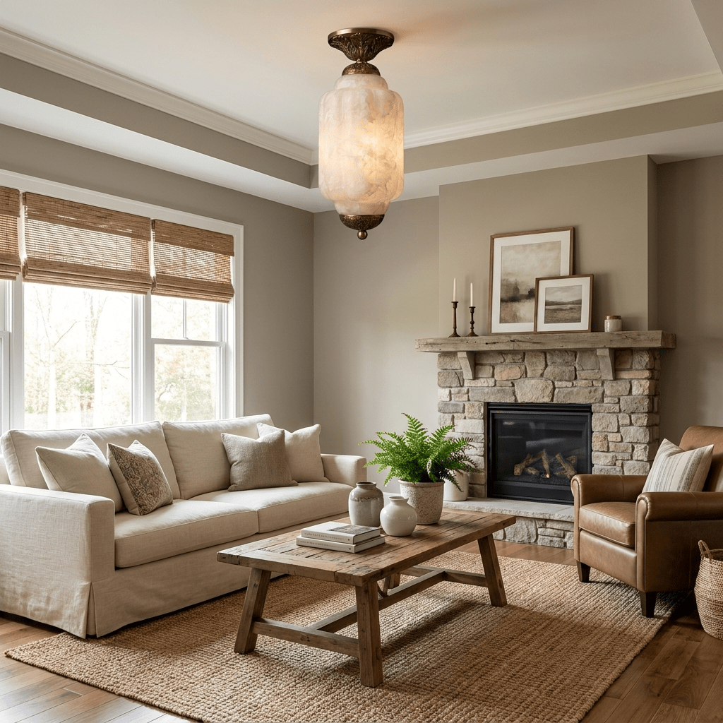 Windsor Alabaster Flush Mount Light - Vakkerlight