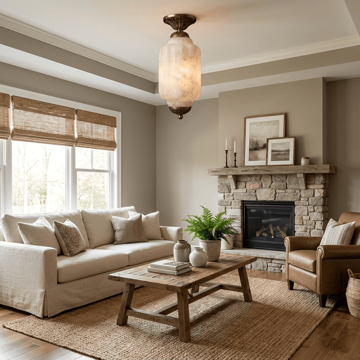Windsor Alabaster Flush Mount Light - Vakkerlight