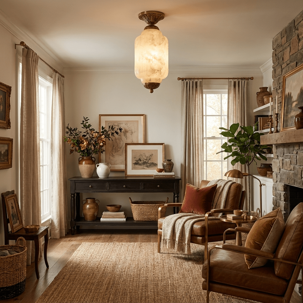 Windsor Alabaster Flush Mount Light - Vakkerlight