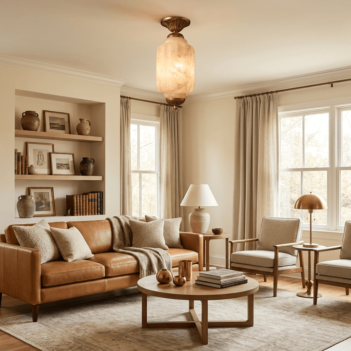 Windsor Alabaster Flush Mount Light - Vakkerlight