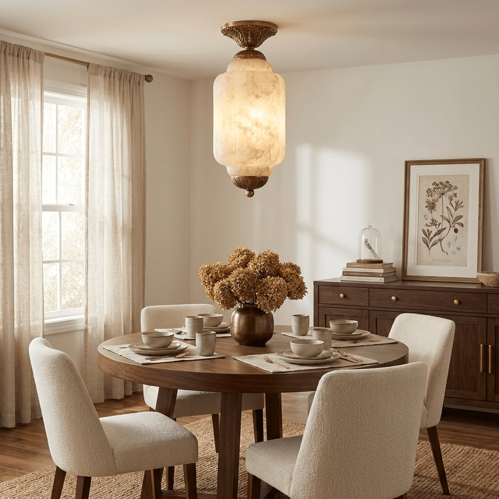 Windsor Alabaster Flush Mount Light - Vakkerlight