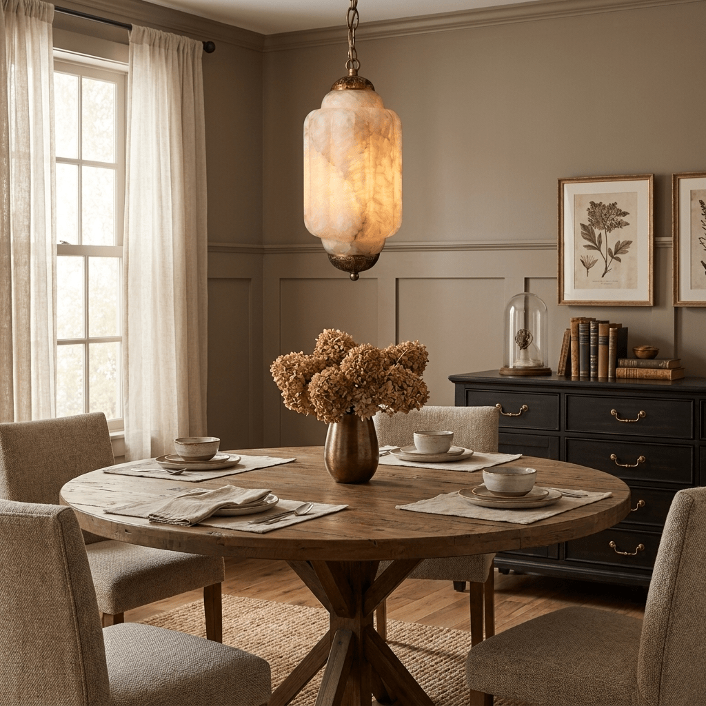 Windsor Alabaster Lantern Pendant Lamp - Vakkerlight