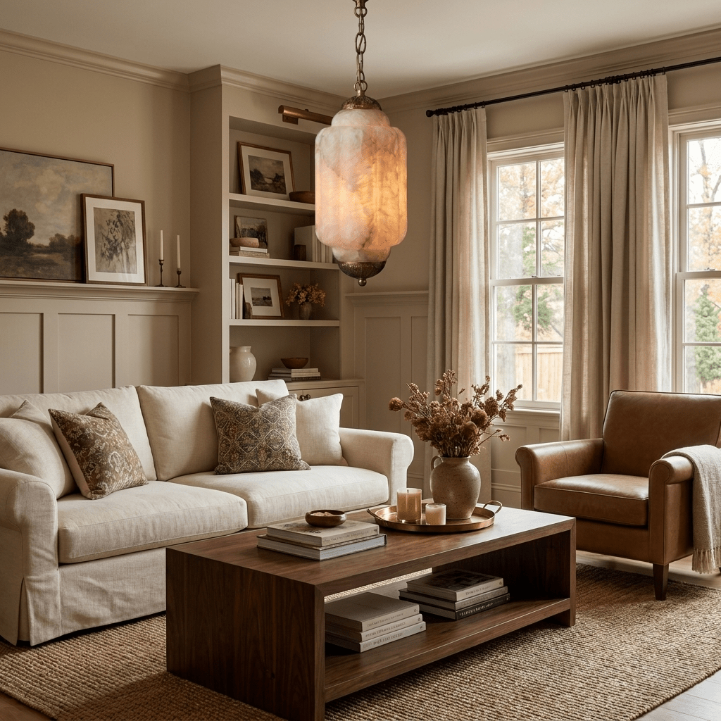 Windsor Alabaster Lantern Pendant Lamp - Vakkerlight