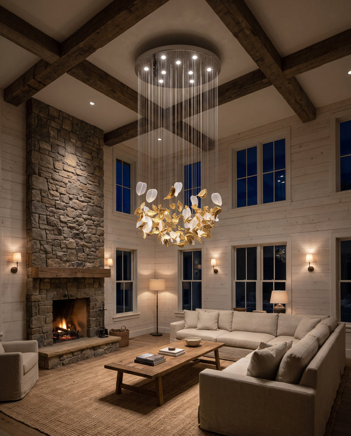 Windswept Leaf Chandelier