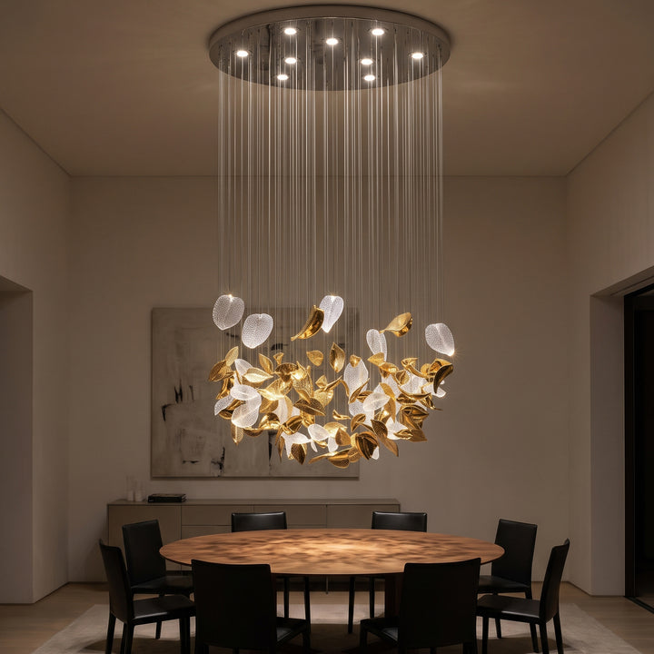 Windswept Leaf Chandelier
