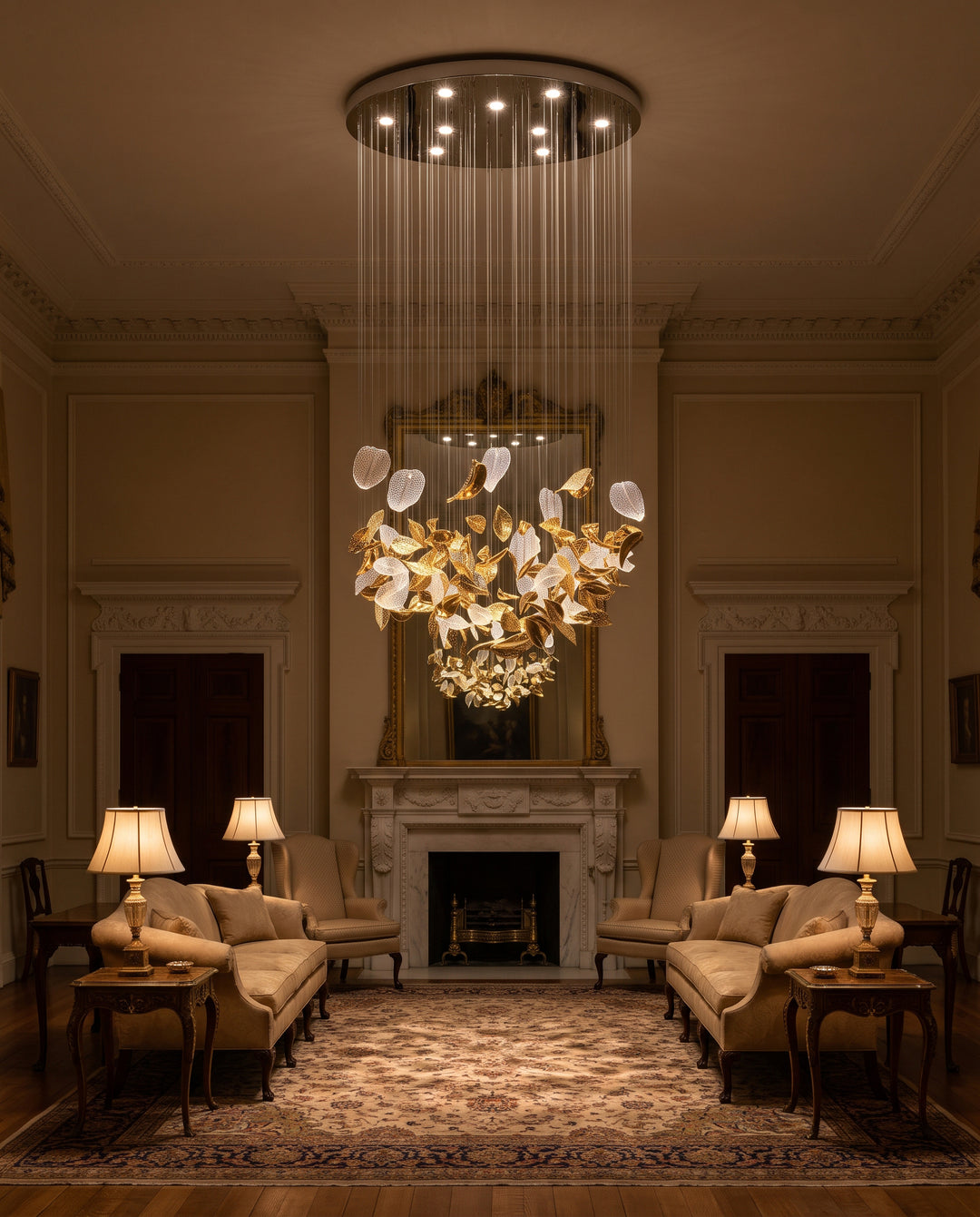 Windswept Leaf Chandelier