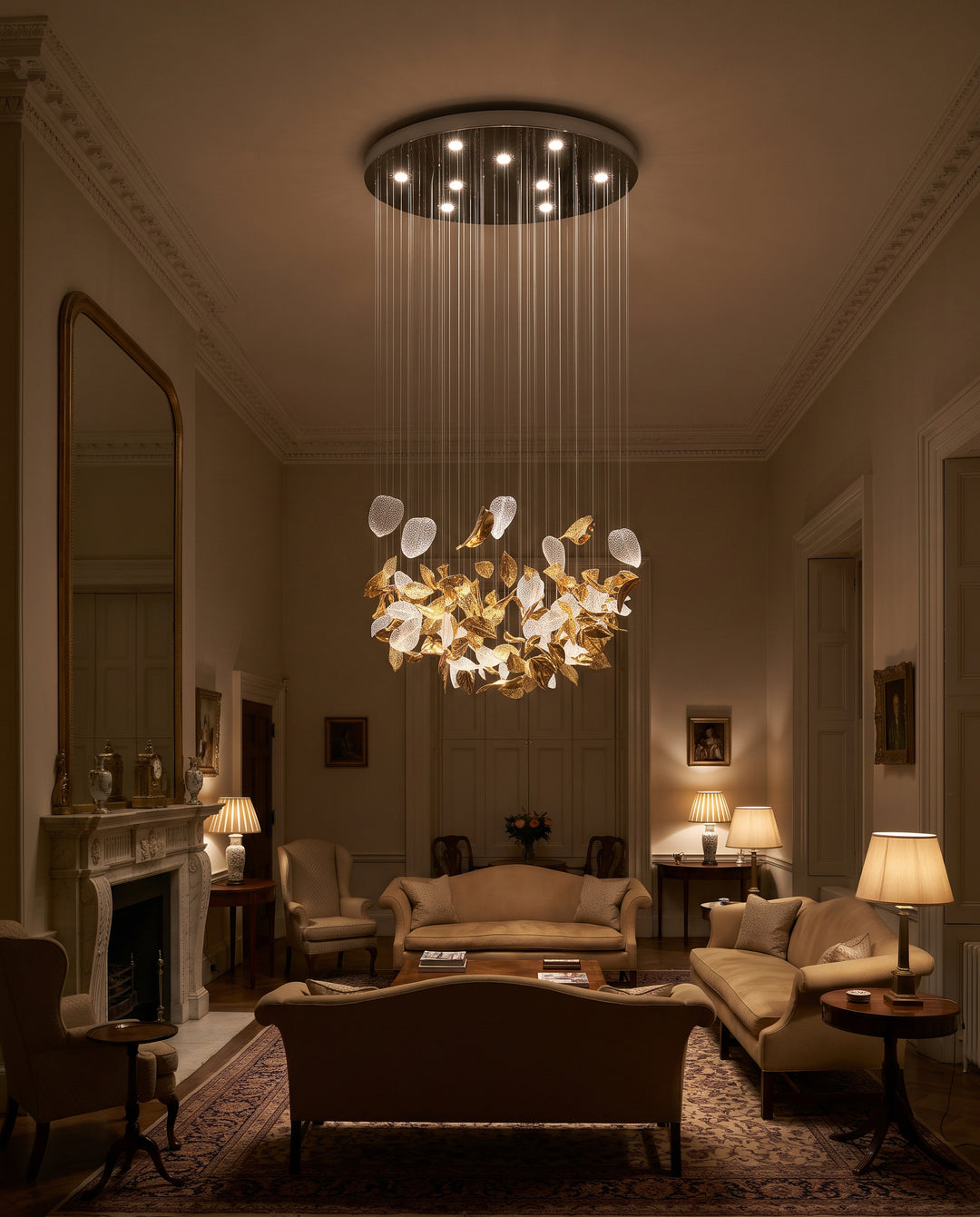 Windswept Leaf Chandelier