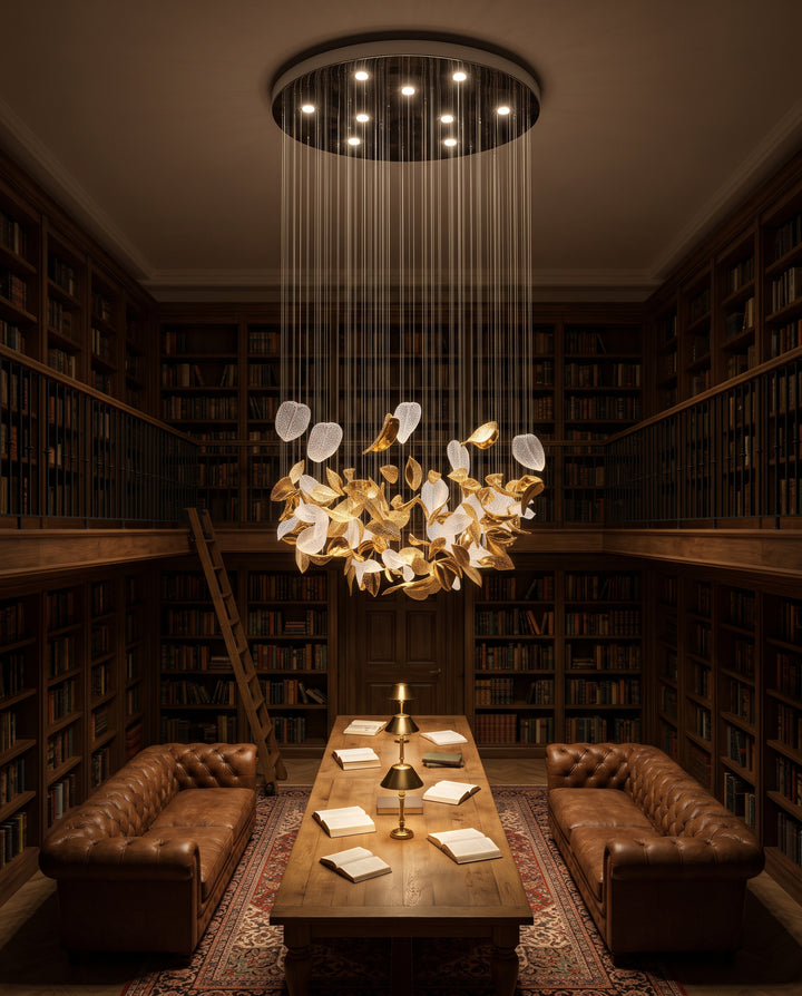 Windswept Leaf Chandelier