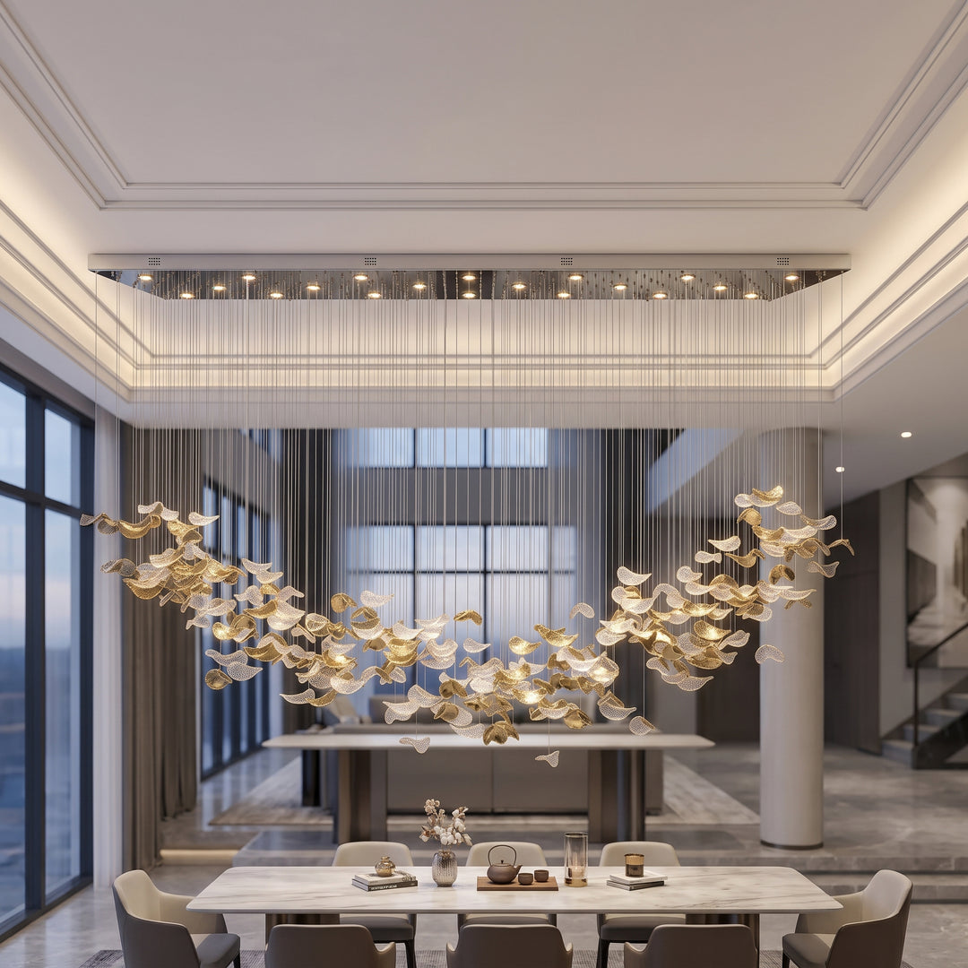 Windswept Leaf Chandelier