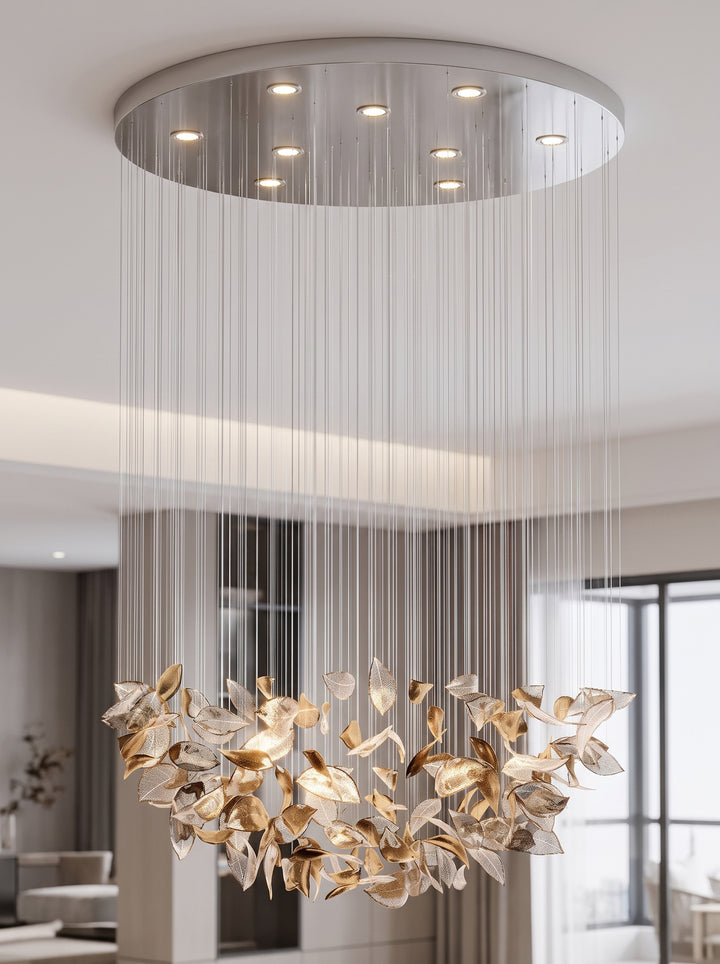 Windswept Leaf Chandelier